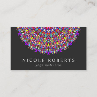 Glückliche BlumenMandala Visitenkarte