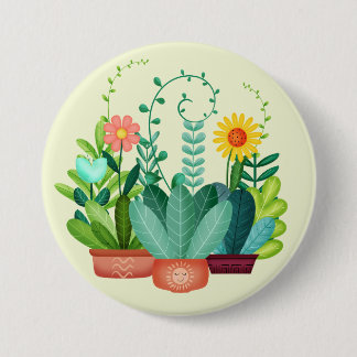 Glückliche Blüten Button