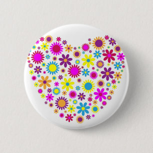 Glückliche Blüten Button