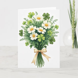 Glückliche Blüten Grußkarte Karte