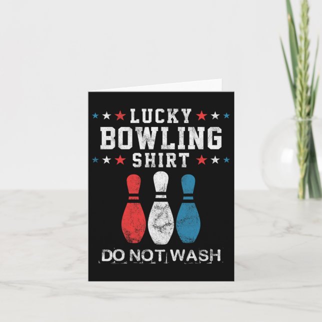 Glückliche Bowling Geschenk für Männer Husbynd Vat Karte (Vorderseite)