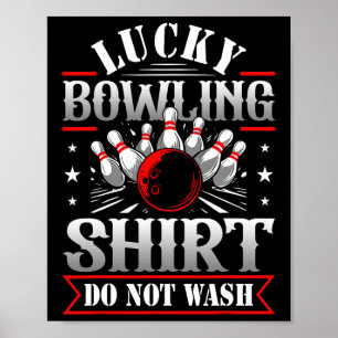 Glückliche Bowling Shirt nicht wecken lustige Bowl Poster