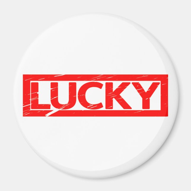 Glückliche Briefmarke Magnet (Vorne)