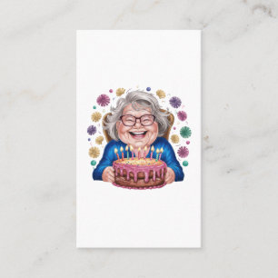 Glückliche Brille Oma Geburtstagsgrafik Visitenkarte