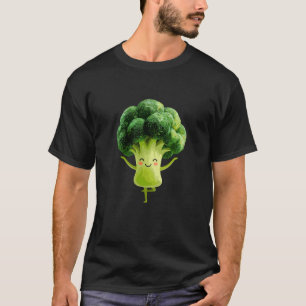 Glückliche Brokkoli-Yogahaltung Lustiger Gemüse-Ch T-Shirt