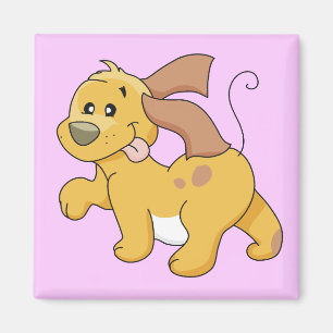 Glückliche Brown-Hundet-shirts und -geschenke Magnet