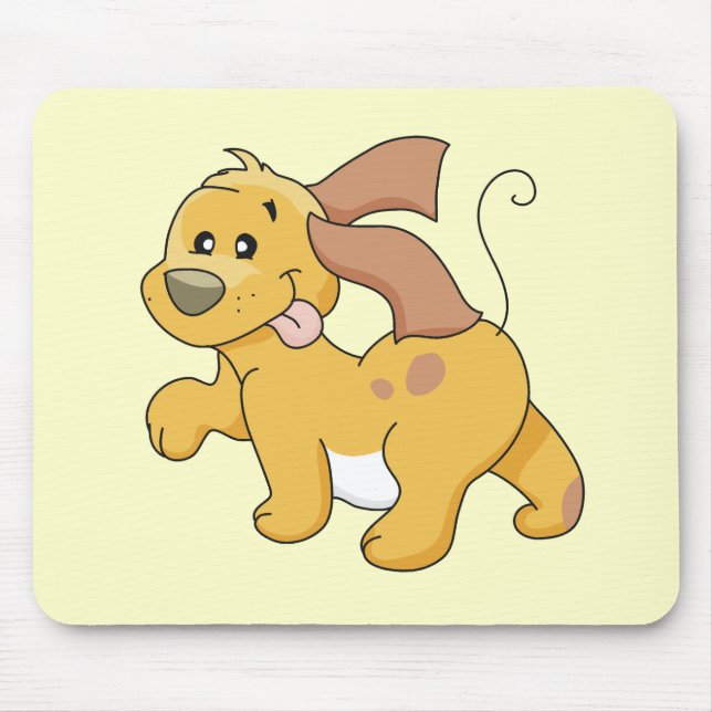 Glückliche Brown-Hundet-shirts und -geschenke Mousepad (Vorne)