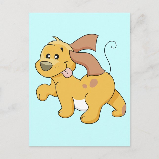 Glückliche Brown-Hundet-shirts und -geschenke Postkarte (Vorderseite)