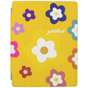 Glückliche bunte Gänseblümchen-Blumen iPad Hülle