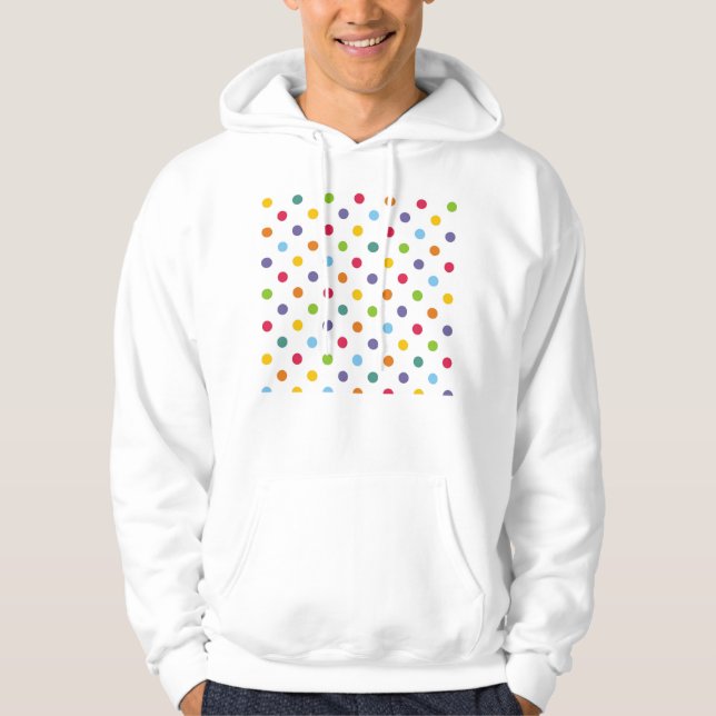 Glückliche bunte Tupfen Hoodie (Vorderseite)