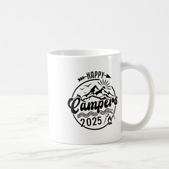 Glückliche Camper 2025  Kaffeetasse (Rechts)