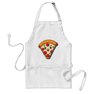 Glückliche Cartoon-Pizza mit Pepperoni Schürze