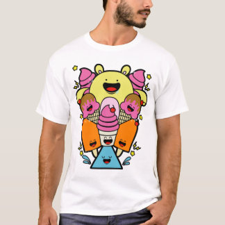 Glückliche Charaktere T-Shirt