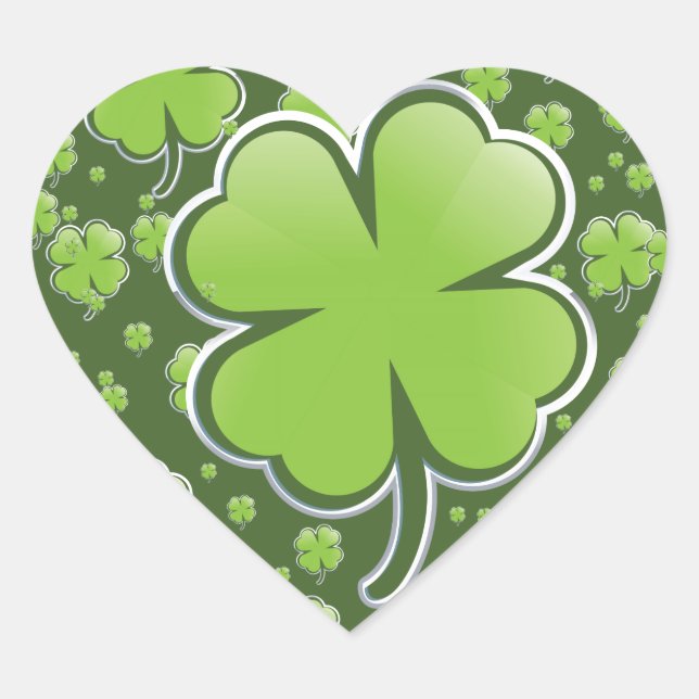 Glückliche Charms Herz-Aufkleber (Vorderseite)