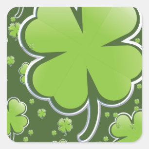 Glückliche Charms Quadratischer Aufkleber