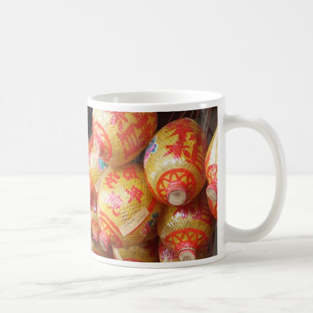 Glückliche chinesische Papierlaternen Kaffeetasse (Rechts)