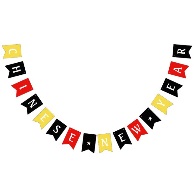 glückliche chinesische Partyfahne des neuen Jahres Wimpelkette (Alle)