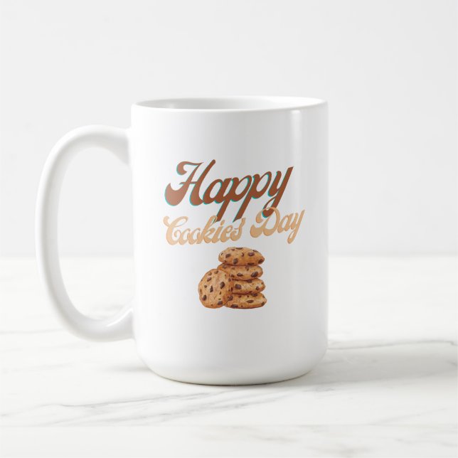 Glückliche Cookies Tag, Nationaler Cookie Day Kaffeetasse (Links)