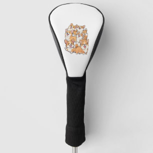 glückliche Corgi-Hunde Golf Headcover