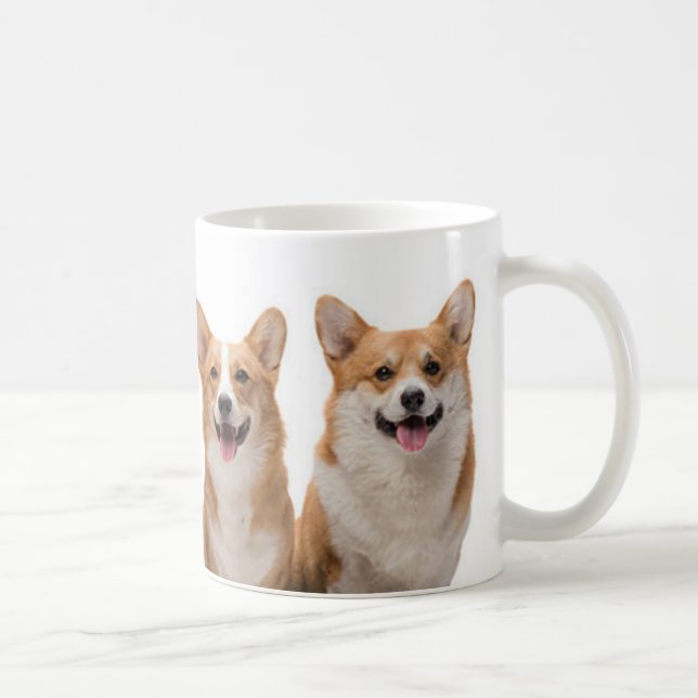 Glückliche Corgi-Kaffee-Tasse Kaffeetasse (Rechts)