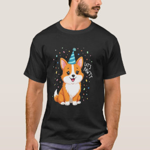 Glückliche Corgi-Party-Zeit T-Shirt
