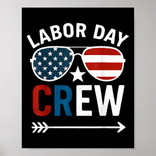 Glückliche Crew am Arbeitstag Patriot Happy Labour Poster