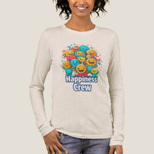 Glückliche Crew - Niedliches und fröhliches Langsc Tri-Blend Shirt
