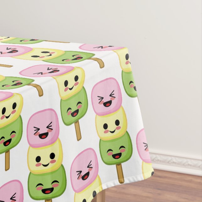 Glückliche Dango-Klöße Tischdecke (Beispiel)