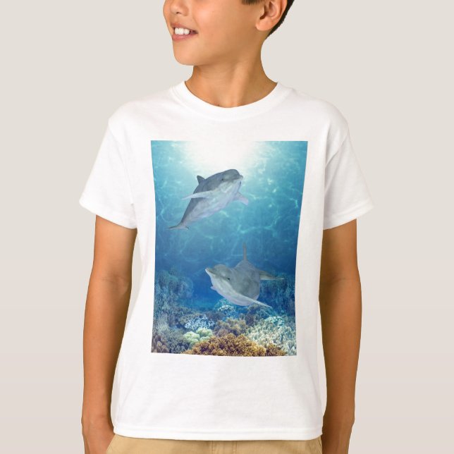 glückliche Delphine T-Shirt (Vorderseite)