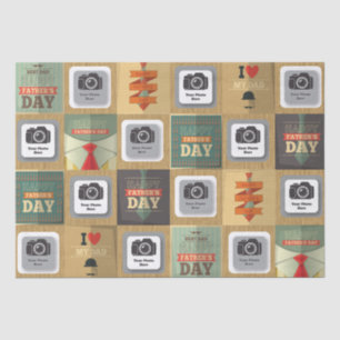 Glückliche der Vatertags-Postkarte Seidenpapier