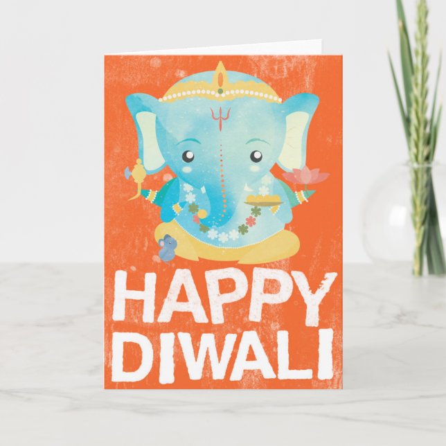 Glückliche Diwali Karte (Vorderseite)