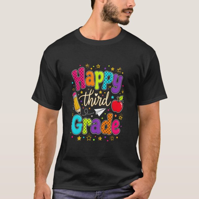 Glückliche dritte Klasse T-Shirt (Vorderseite)