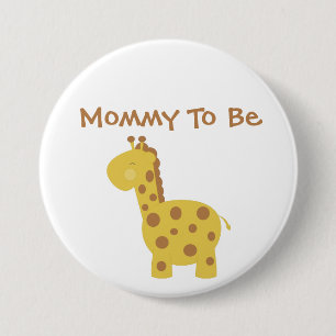 Glückliche Dschungel-Babyparty-Mama, zum Knopf zu Button