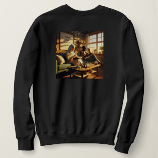 Glückliche Ehefrau, glückliches Leben Engel Herz Sweatshirt