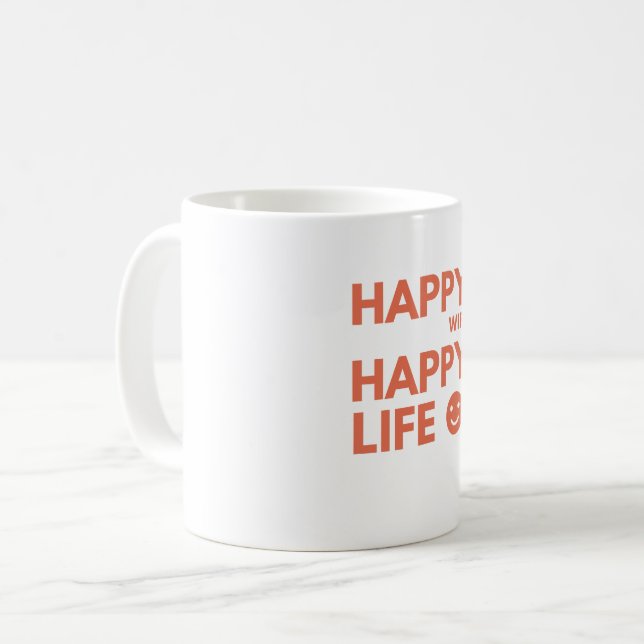 Glückliche Ehefrau, glückliches Leben - Funny Ehe  Kaffeetasse (Vorderseite Links)