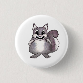 Glückliche Eichhörnchen-Cartoon-Zeichnung  Button