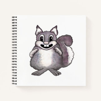 Glückliche Eichhörnchen-Cartoon-Zeichnung  Notizbuch