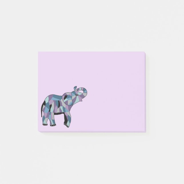 Glückliche Elefant Posten-it® Anmerkungen Post-it Klebezettel (Vorderseite)