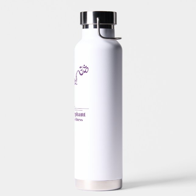 Glückliche Elefantenisolierte Wasserflasche Trinkflasche (Links)
