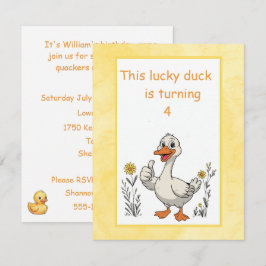 Glückliche Enten-Geburtstagsfeier Digital-Download Einladung