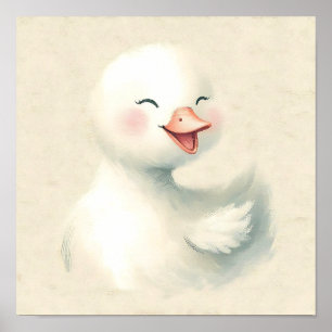 Glückliche Entenkinder-Kinderzimmer-Wandkunst Baby Poster