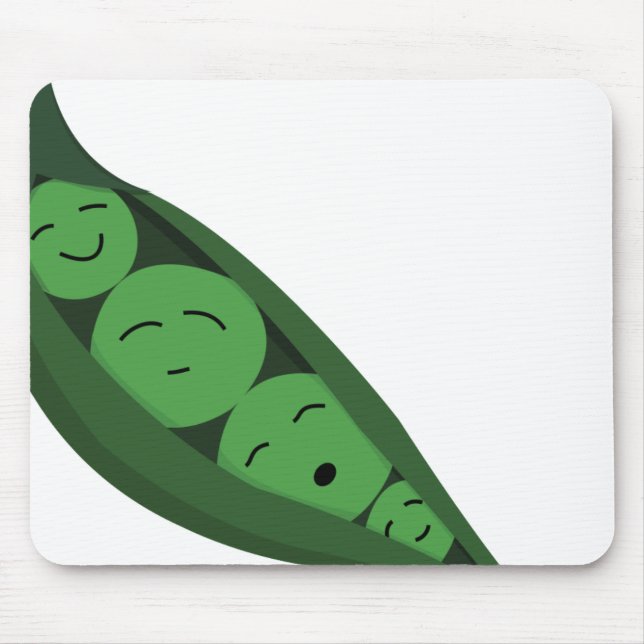 Glückliche Erbsen Mousepad (Vorne)
