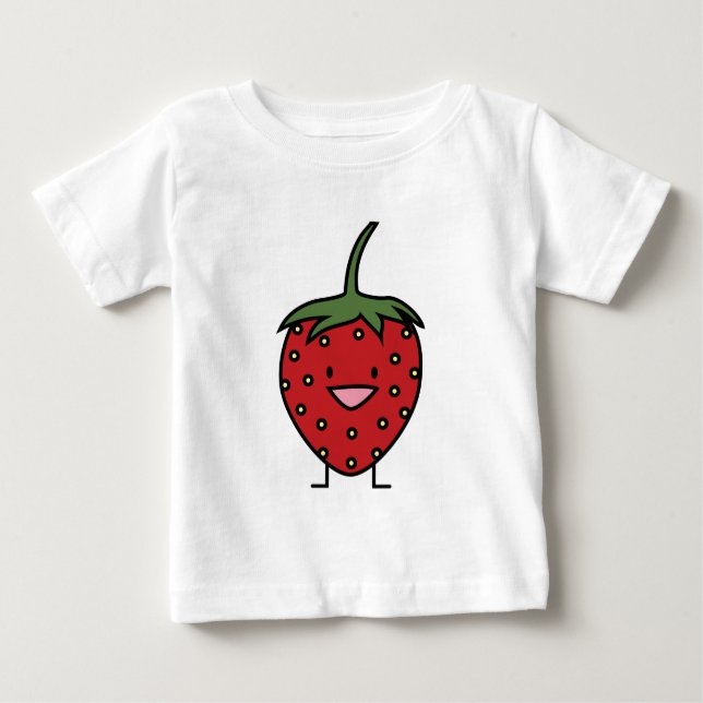 Glückliche Erdbeere Baby T-shirt (Vorderseite)