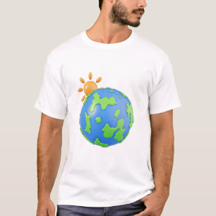 Glückliche Erde - Natur- und Sonnendesign. T-Shirt