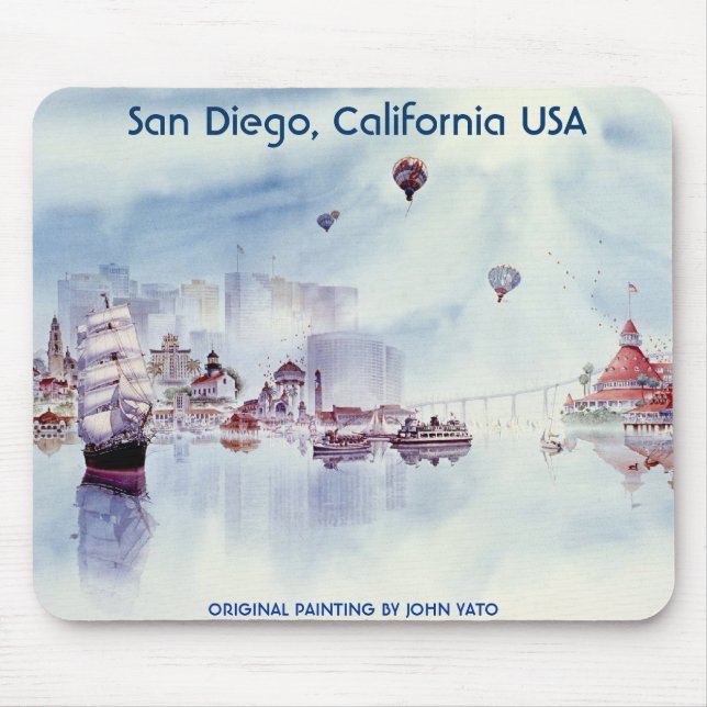 GLÜCKLICHE ERINNERUNGEN, SAN DIEGO KALIFORNIEN MOUSEPAD (Vorne)