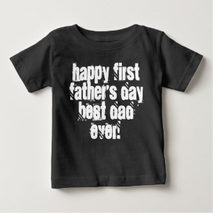 Glückliche erste der Vatertags-beste Baby T-shirt