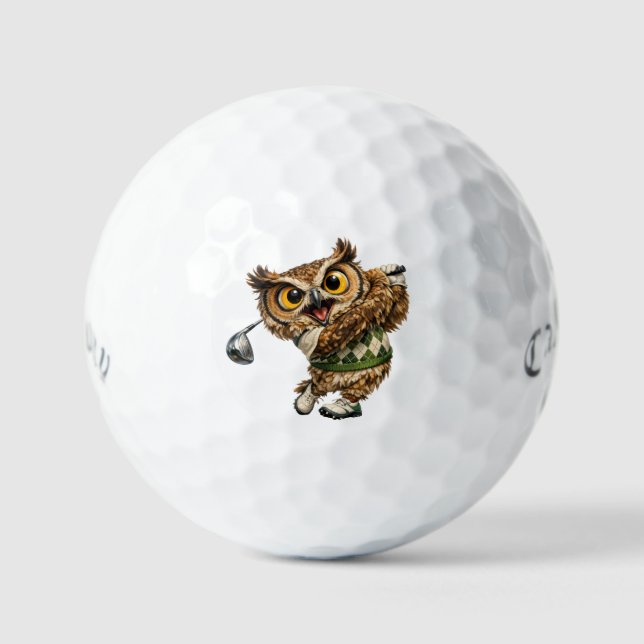 Glückliche Eule Callaway Supersoft Golfbälle (Vorderseite)