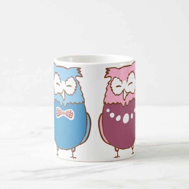 Glückliche Eulen Tasse (Mittel)