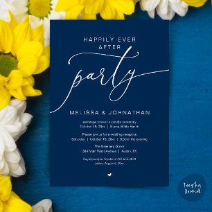 Glückliche-Ever-After-Party-Romantik-Hochzeitsempf Einladung