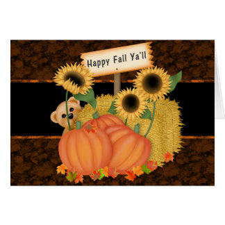 Glückliche Fall Ya'll Pumpkin Patch Grußkarte